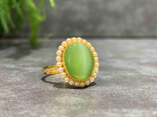 【御珠宫坊】金镶碧玉戒指 商品图4