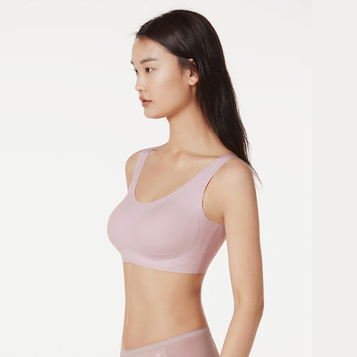 笔笔同款都市丽人零感内衣Vbra泳布文胸穿出饱满胸型中厚无钢圈无排扣新年本命年红品LB26P1 商品图2