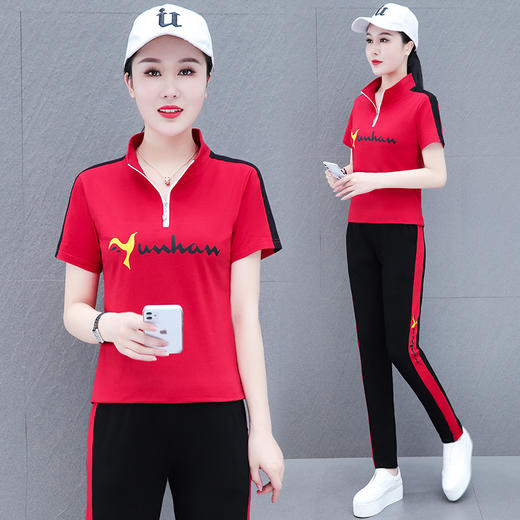 纯棉立领韩版云顶服两件套休闲运动套装TR-HYL2183 商品图5