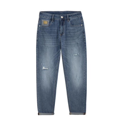 【断码清仓】HX 夏季水洗牛仔九分裤S210320063101 商品图3