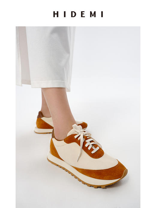 HIDEMI 极简小羊皮拼接boy sneaker 小男孩球鞋 商品图3
