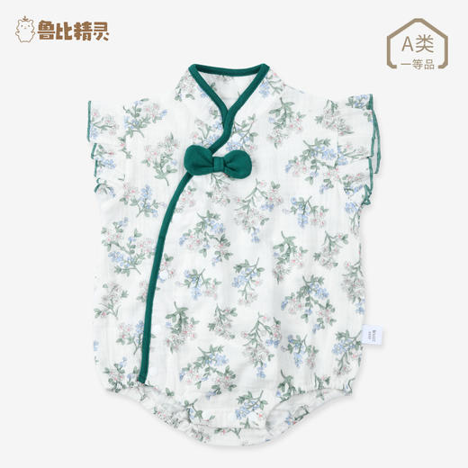 【旗袍包屁衣】婴儿夏装薄款旗袍连体衣2023新款女宝满月照百日宴中国风包屁衣 商品图5
