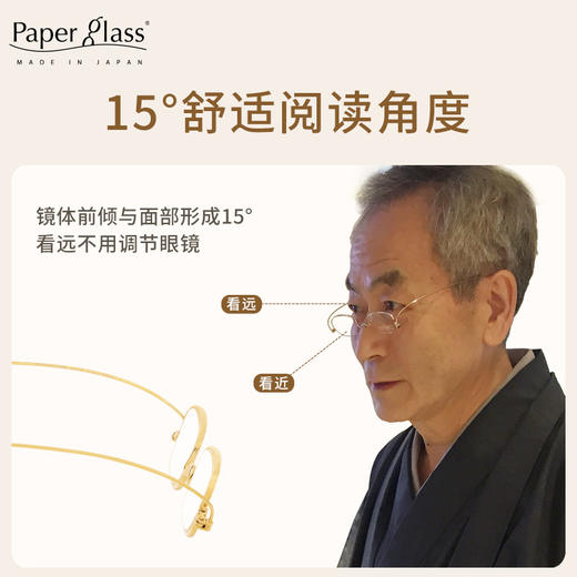 日本Paperglass 原装进口老花镜纸镜光学树脂防划防摔方框镜片 商品图1