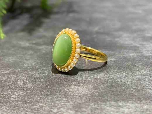 【御珠宫坊】金镶碧玉戒指 商品图2