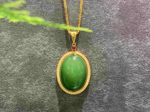 【御珠宫坊】金镶碧玉吊坠 商品图3