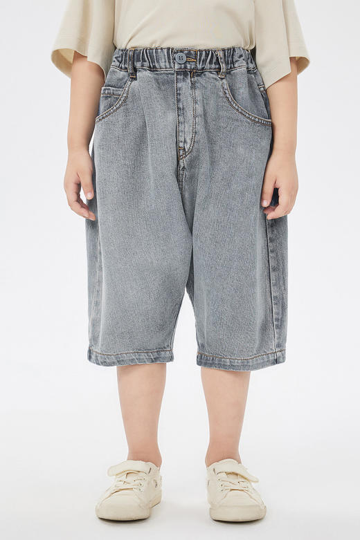 jnby   23年夏款  全棉斜纹牛仔短裤  1N4E12430 商品图0