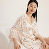 金三塔真丝 趣味条纹 睡裙女新品100%桑蚕丝条纹可外穿衬衫式睡衣  YSFCA326 商品缩略图1