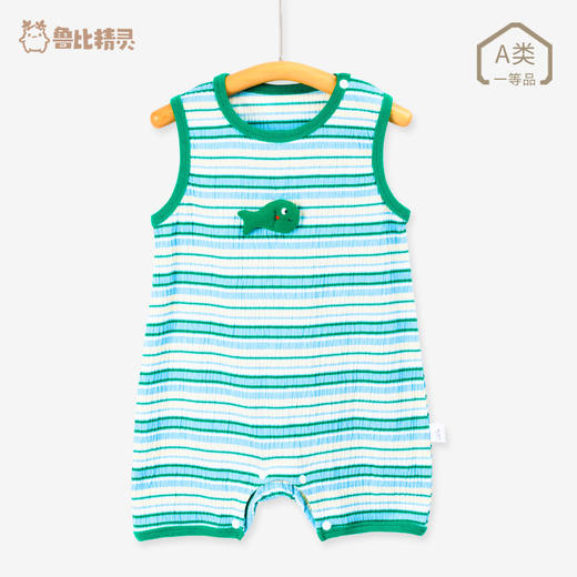 【连体背心哈衣】婴儿连体背心夏薄款无袖新生儿背心平角哈衣爬服轻薄透气宝宝夏装 商品图3