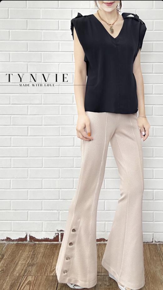 TYNVIE 翻袖廓形马甲-藏青色 商品图0