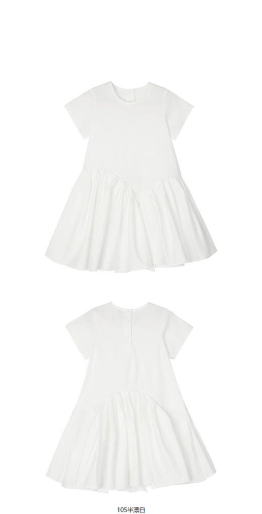 jnby  23年夏款  弹力全棉高密府绸短袖连衣裙  1N4G13880 商品图9