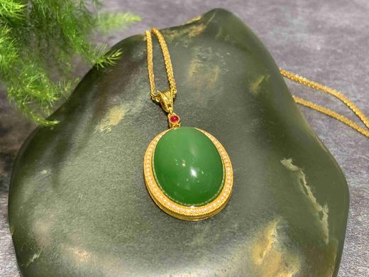 【御珠宫坊】金镶碧玉吊坠 商品图5