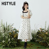 韩都衣舍方领连衣裙女薄款2023夏新款甜系收腰刺绣长裙子NFD0343 商品缩略图2