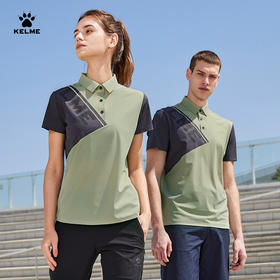 KELME卡尔美polo衫女士2023夏季新款时尚拼接上衣足球翻领短袖T恤
