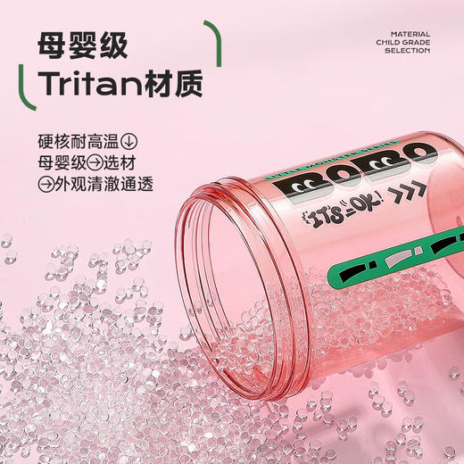 物生物tritan水杯夏季女生塑料耐高温运动直饮学生便携夏天吸管杯子 商品图7