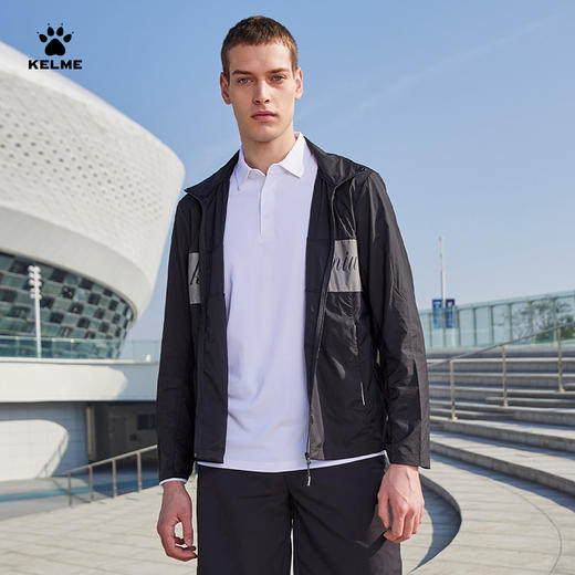 KELME卡尔美速干透气防晒衣2023夏季抗紫外线UPF40薄款风衣外套男 商品图2
