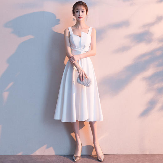 黑色宴会小晚礼服女简单大方仙女系气质主持人显瘦名媛连衣裙 商品图8