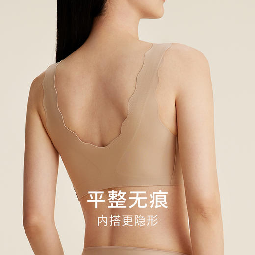 金三塔【云感软支撑】桑蚕丝内里高弹包裹聚拢无尺码文胸内衣  NZFDB302（限价款） 商品图3