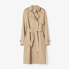 BURBERRY 巴宝莉 女士格纹裁片棉质嘎巴甸 Trench 束腰风衣 卡其色 8065802 A7405 商品缩略图0
