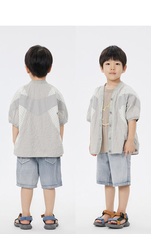 jnby  23年夏款  轻薄细腻撞色拼接短袖衬衣  1N5211670 商品图7