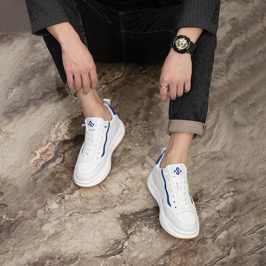 男士厚底增高鞋隐形内增高男鞋休闲运动鞋透气板鞋 商品图4