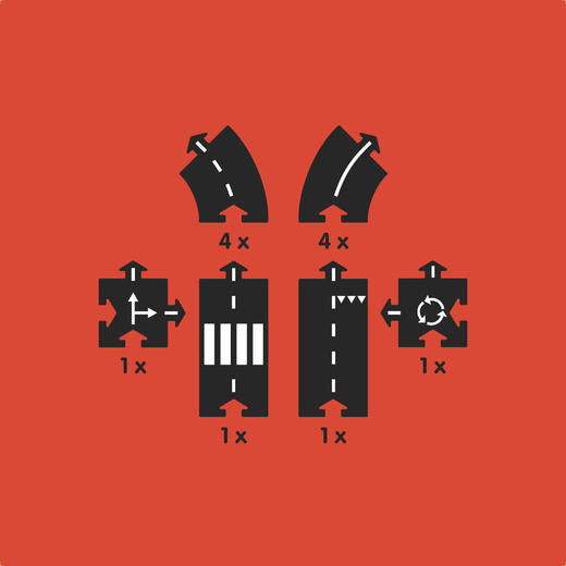 荷兰 Waytoplay 道路搭建玩具 RINGROAD 环形路 12RR 商品图1