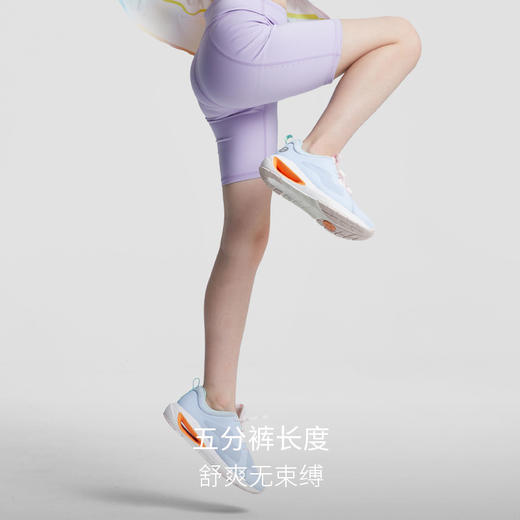【专属】moodytiger女童裤子2023夏季新款拼接柔软防晒运动五分短裤骑行裤M32211408 商品图2