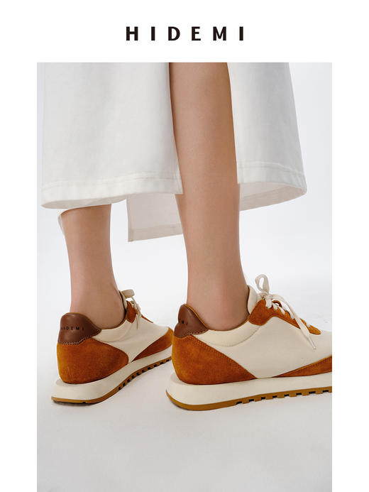 HIDEMI 极简小羊皮拼接boy sneaker 小男孩球鞋 商品图2