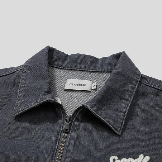 GOODBAI GOODEES链条绣牛仔洗水短夹克 商品图3