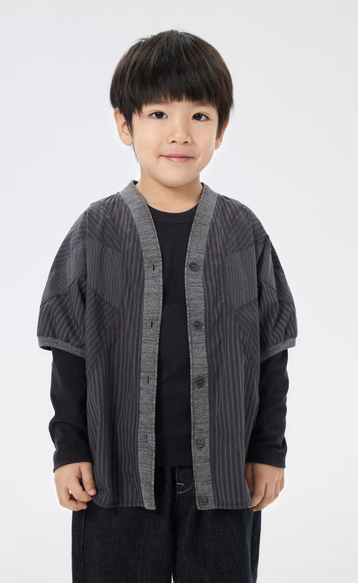 jnby  23年夏款  轻薄细腻撞色拼接短袖衬衣  1N5211670 商品图0