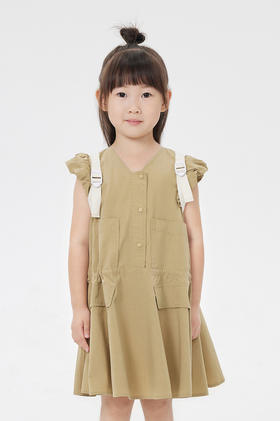 jnby  23年夏款  全棉微皱凉爽短袖连衣裙  1N4G13840