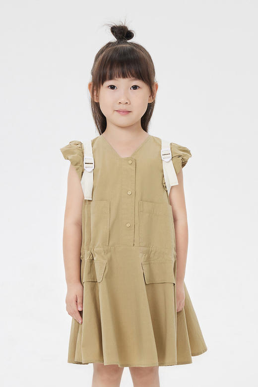 jnby  23年夏款  全棉微皱凉爽短袖连衣裙  1N4G13840 商品图0