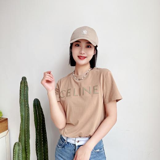 2023年春夏新款立体字母纯棉T恤女短袖百搭简约情侣上衣潮 商品图2