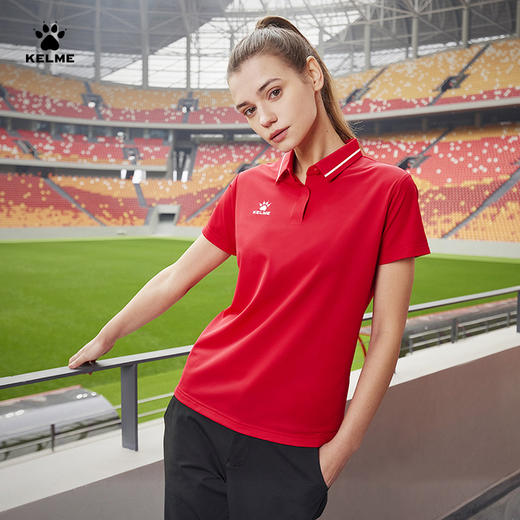 KELME卡尔美polo衫男2023夏季质感印花冰丝上衣经典翻领短袖T恤 商品图1