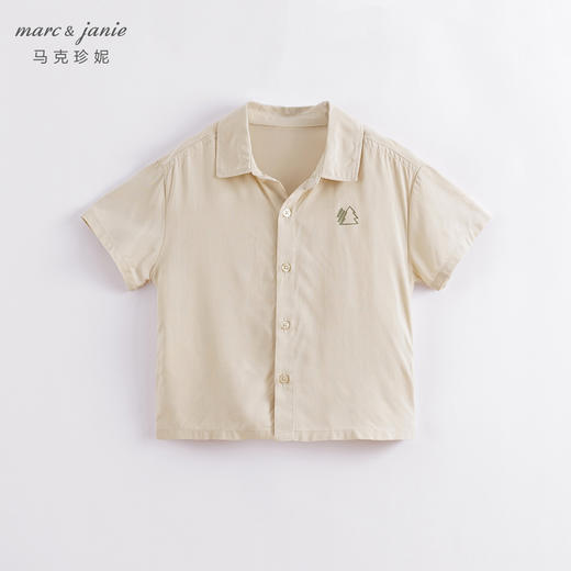 马克珍妮夏装新款 男童轻薄防蚊短袖衬衫 儿童上衣230566 商品图3