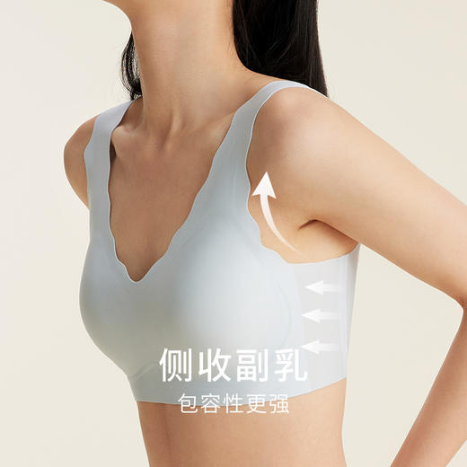 金三塔【云感软支撑】桑蚕丝内里高弹包裹聚拢无尺码文胸内衣  NZFDB302（限价款） 商品图4