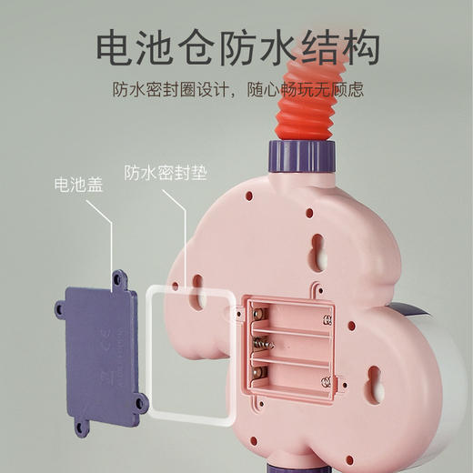 宝宝洗澡戏水玩具浴室会喷水的大象电动花洒儿童玩具 商品图3