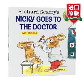 英文原版绘本 Richard Scary's Nicky Goes To The Doctor 小兔子看医生 英文版 进口英语原版书籍