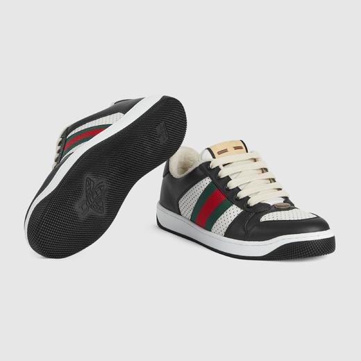 【预定款】Gucci 古驰 Screener系列 女士经典脏脏鞋/皮革运动休闲鞋 570442 两款可选 商品图8