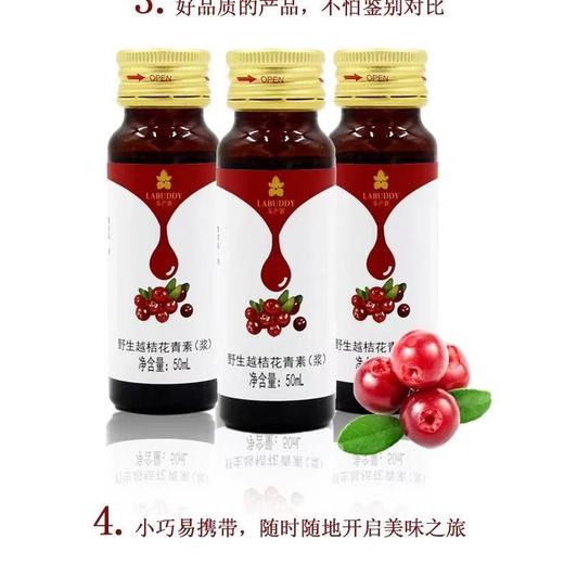 乐芭迪大兴安岭野生越桔花青素 蔓越莓原浆浓缩汁 孕妇儿童口服液 商品图13
