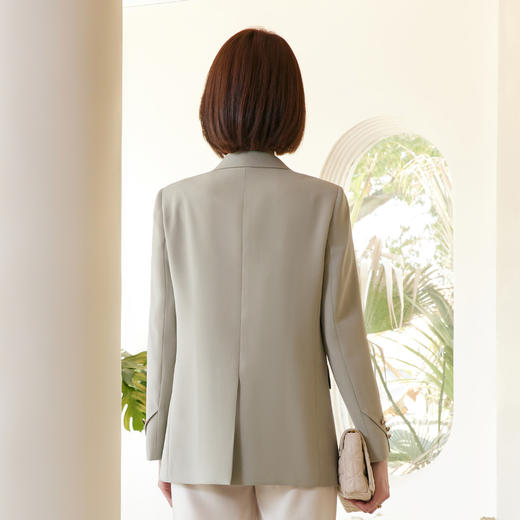 罗蒙春秋小西装外套女士双排扣商务通勤宽松版单西服上衣外套 商品图2