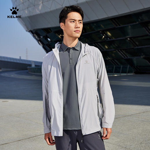KELME卡尔美连帽防晒皮肤衣男2023夏季新抗紫外线UPF40薄运动外套 商品图3