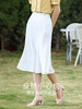 【五折购】熙世界仙气白色鱼尾裙女中长款春夏新款收腹显瘦小个子包臀半身裙 商品缩略图1