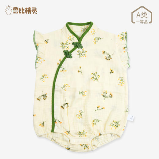 【旗袍包屁衣】婴儿夏装薄款旗袍连体衣2023新款女宝满月照百日宴中国风包屁衣 商品图6