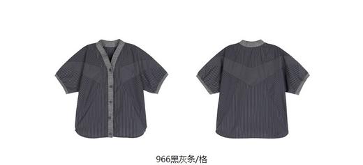 jnby  23年夏款  轻薄细腻撞色拼接短袖衬衣  1N5211670 商品图9