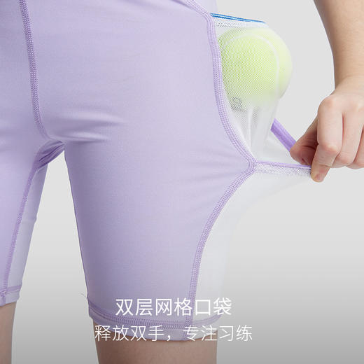 【专属】moodytiger女童裤子2023夏季新款拼接柔软防晒运动五分短裤骑行裤M32211408 商品图3