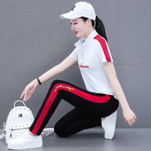 纯棉立领韩版云顶服两件套休闲运动套装TR-HYL2183 商品图3