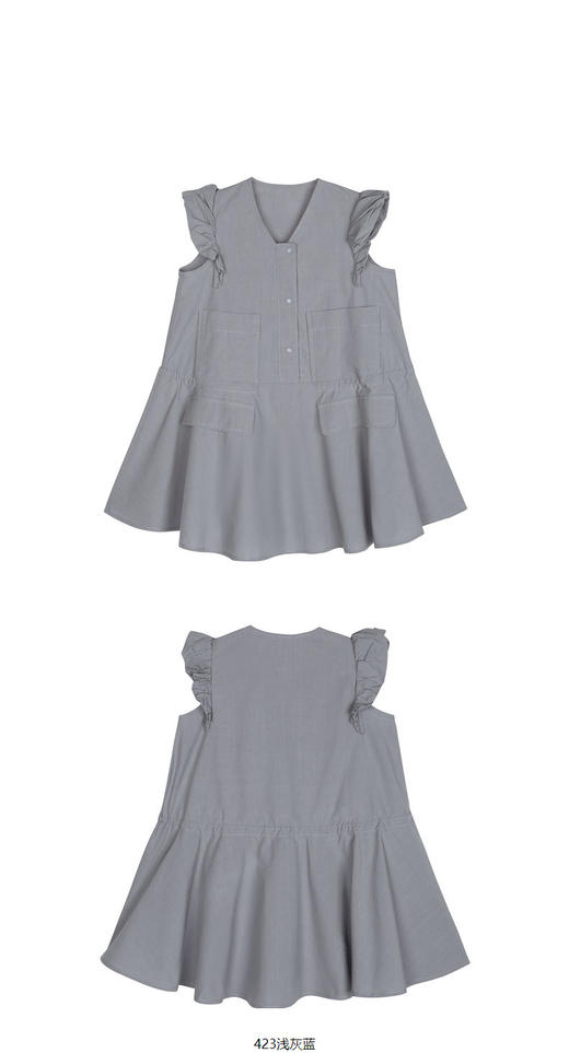 jnby  23年夏款  全棉微皱凉爽短袖连衣裙  1N4G13840 商品图12