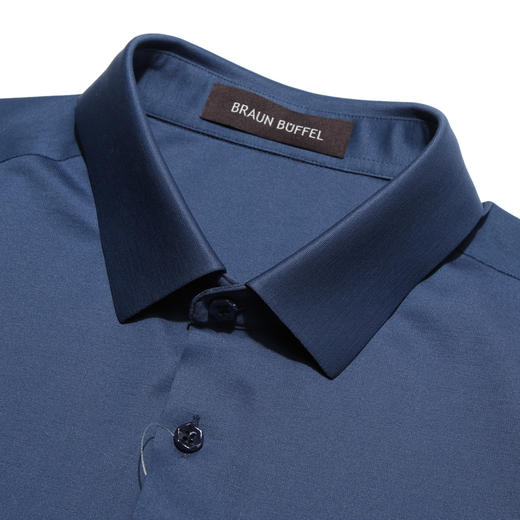 布兰施甄选男装系列夏季棉质短袖衬衫 商品图3