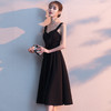 黑色宴会小晚礼服女简单大方仙女系气质主持人显瘦名媛连衣裙 商品缩略图2