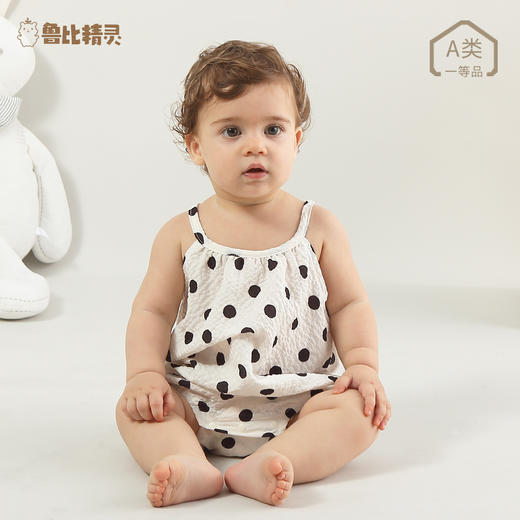 【吊带包屁衣】夏装宝宝吊带背心新生儿无袖吊带包屁衣哈衣网红可爱超萌包屁衣 商品图0